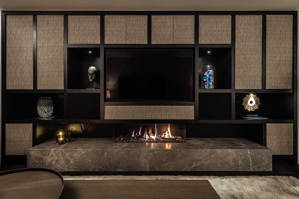 Inbouw gashaard met vuur