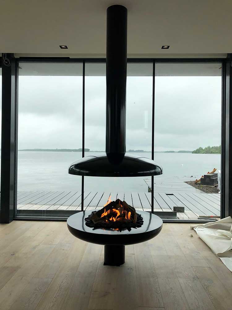 Open gasvuur maatwerk hangend